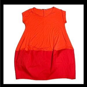 Martino Midali Orange Jersey Dress Size L
